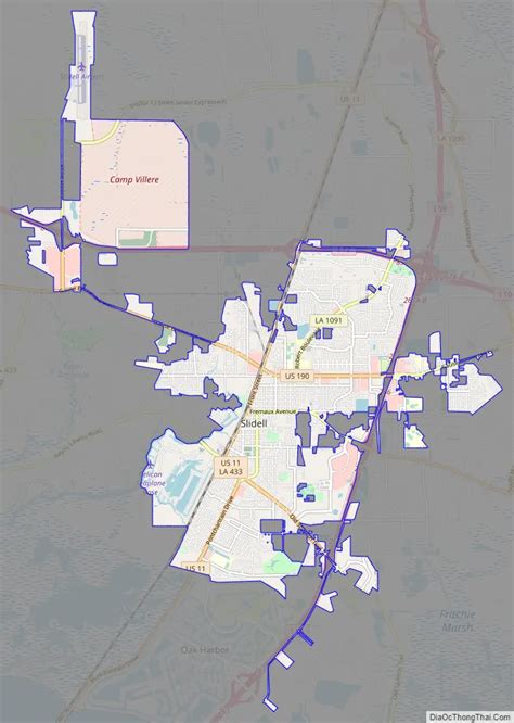 Map of Slidell city - Thong Thai Real