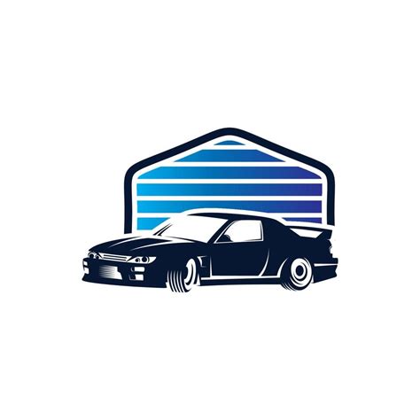 drift car logo design, drift racing illustration 20934203 Vector Art at ...