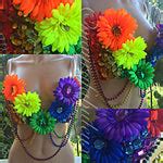 Rainbow Daisy Plunge Rave Bra – mayrafabuleux