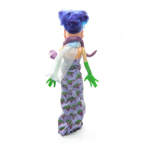 Sour Grapes Doll with Dregs Snake Pet Vintage Strawberry Shortcake Toy | Brown Eyed Rose