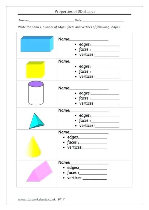 Two Dimensional Shapes Worksheets