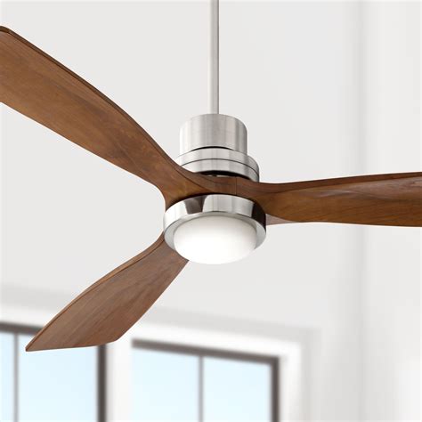 52" Casa Vieja Mission Ceiling Fan with Light LED Delta-Wing Brushed ...