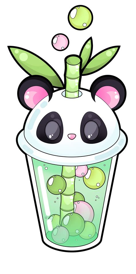 Panda bubble tea by Meloxi on DeviantArt