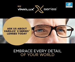Essilor X Series Varifocals - the first Varilux lens to dramatically reduce head movement and ...