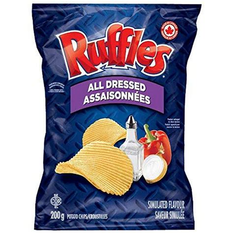 Lay's Ruffles All Dressed Chips - Large Bag - 200 Gram - Imported from ...