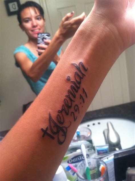 Jeremiah 29:11!! First tattoo! | Tattoos, First tattoo, Tattoo quotes