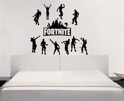 Fortnite Characters Silhouette Emote and Logo Gaming Vinyl Sticker ...