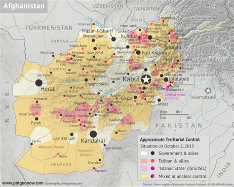 2015 in Afghanistan: Map of Taliban and "Islamic State" Control ...