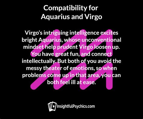 Aquarius Compatibility (With images) | Aquarius compatibility, Virgo and aquarius, Aquarius quotes