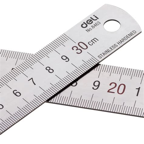 deli ruler 15cm steel ruler 20cm scale student stationery stainless steel ruler deli 8463 30cm ...