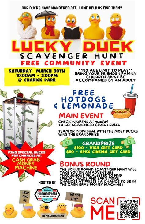 Lucky Duck Scavenger Hunt , Chadick Park, Mcalester, 30 March 2024 ...