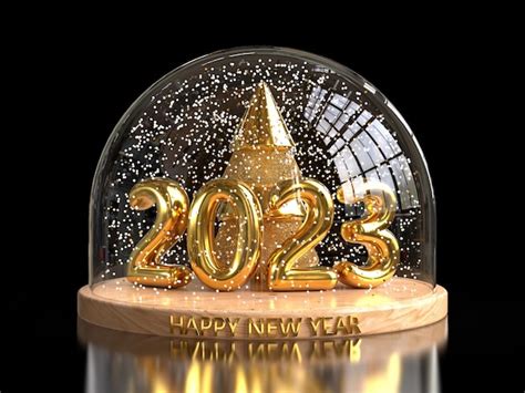 Premium Photo | 2023 Happy new year concept Christmas tree and golden ...