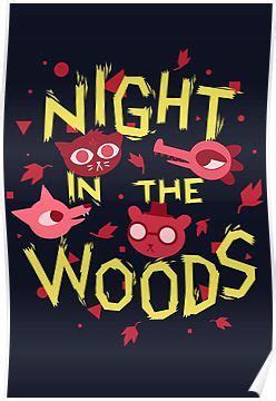 Night in the Woods - all characters night version Poster | Night in the ...