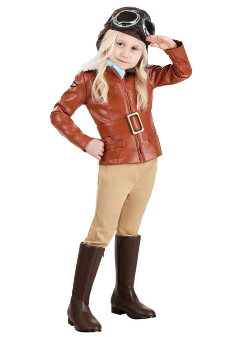 Girl's Deluxe Amelia Earhart Costume for Toddlers