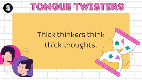 TH Tongue Twisters - English speaking activity topic