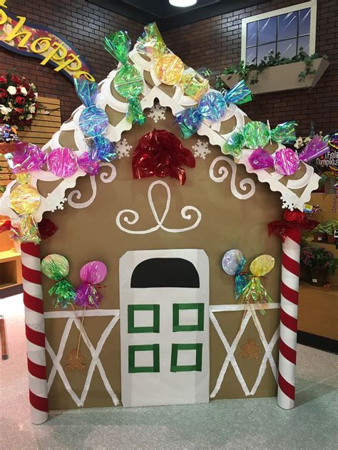 Gingerbread House Cardboard | Decorating Idea | Office Chri… | Christmas door decorating contest ...