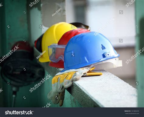 Safety Gear Kit Close Up On Work Place Stock Photo 101083435 : Shutterstock