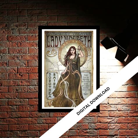 Lady Macbeth Vintage Theatre Poster Print Musical Theatre Gift Wall Art ...