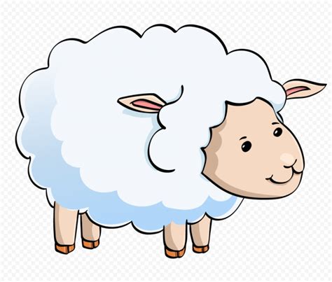 Cute White Lamb Sheep Cartoon Illustration | Citypng