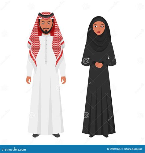 Muslim Arabic Traditional Clothing. Cartoon Vector | CartoonDealer.com #90818835