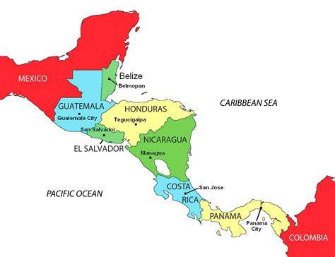 Map Of Spanish Speaking Countries In Central America - Wind Map