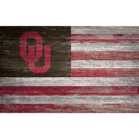 Oklahoma Sooners 11'' x 19'' Distressed Flag Sign - No Size - Walmart.com