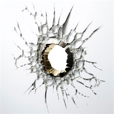 Premium AI Image | A bullet hole hole in the wall