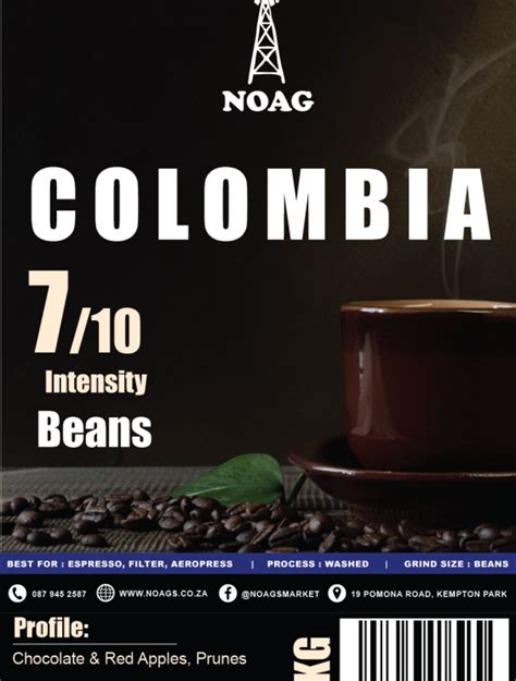 UCafe COFFEE BEANS COLOMBIA 1KG - Noag's Market