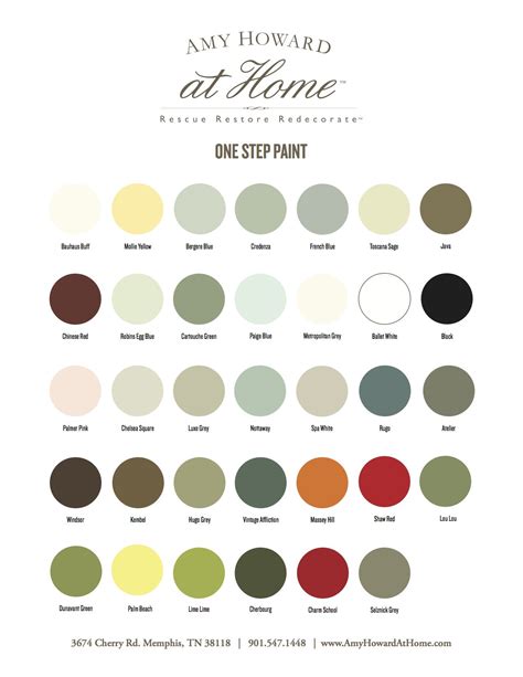 Home Depot Chalk Paint Color Chart