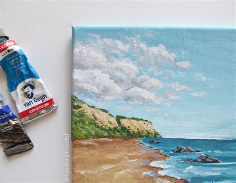 Coastal Wall Art Original Acrylic Painting on Canvas 'secret Paradise ...