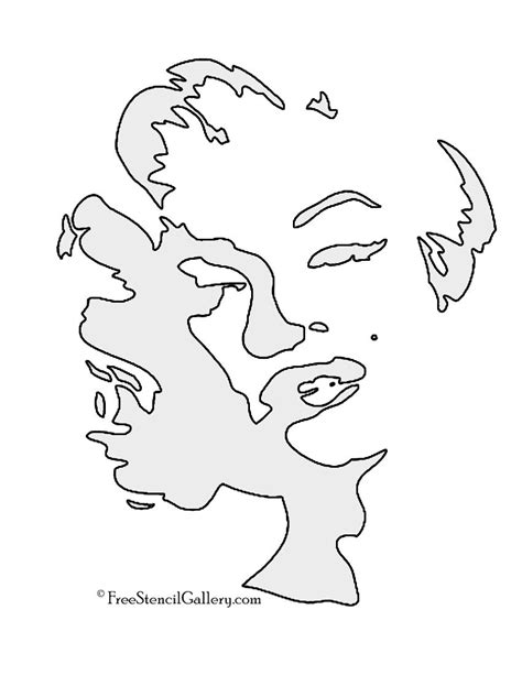 Marilyn Monroe 02 Stencil | Marilyn monroe stencil, Silhouette art, Pop art painting