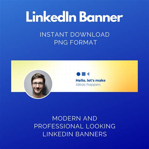 LinkedIn Banner template for your personal profile INSTANT | Etsy