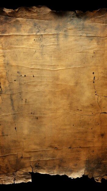 Premium AI Image | Aged parchment texture featuring dark tattered edges Vertical Mobile Wallpaper