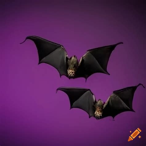 Purple background with black bats on Craiyon