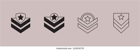 Military Rank Badge Emblem Icons Symbol Stock Vector (Royalty Free) 2129535770 | Shutterstock