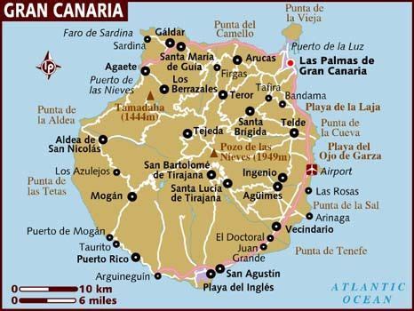 Gran Canaria Karta - Europa Karta