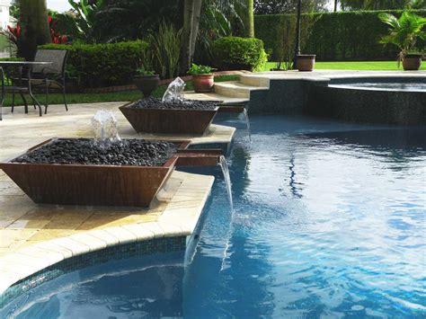 Swimming Pool Fountains Waterfalls | Backyard Design Ideas