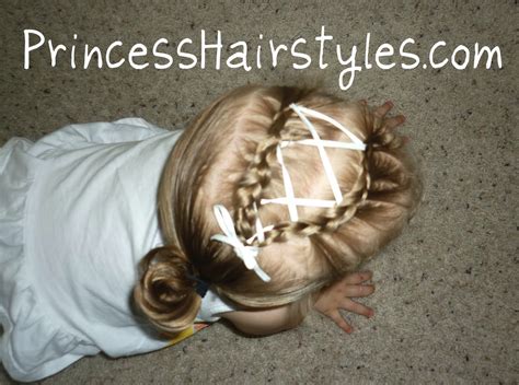 Criss Cross Ribbon Hairstyle For Toddlers | Hairstyles For Girls - Princess Hairstyles