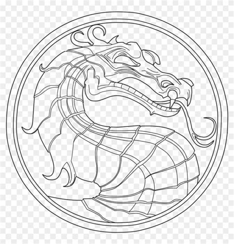 Mortal Kombat Logo Png - Mortal Kombat Dragon Drawing, Transparent Png ...