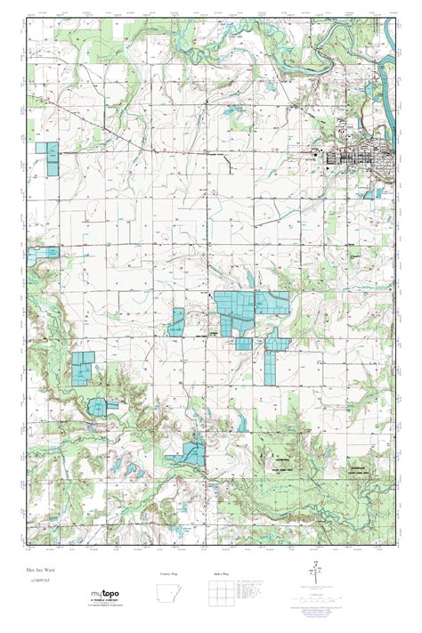 MyTopo Des Arc West, Arkansas USGS Quad Topo Map