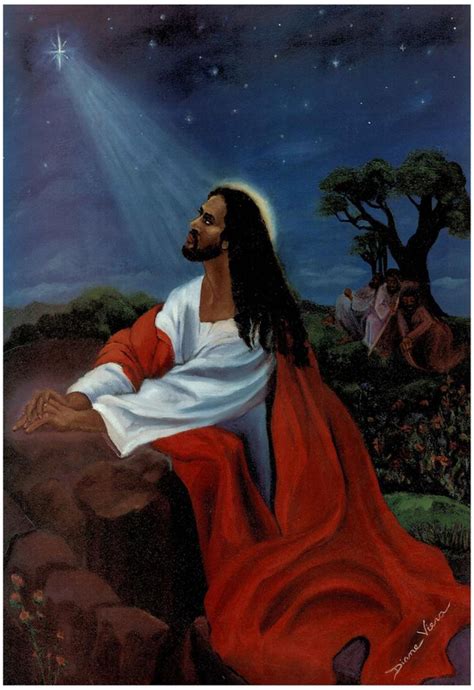 Black Jesus Christ Kneeling religious Print Poster - 13x19 - Walmart.com