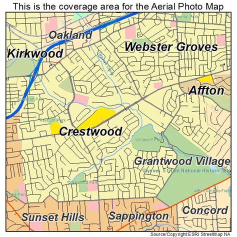 Aerial Photography Map of Crestwood, MO Missouri