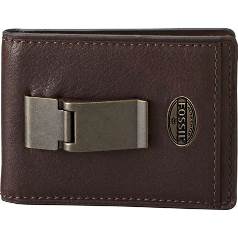 Fossil Men's Leather Quinn Money Clip Bifold Wallet | Literacy Basics