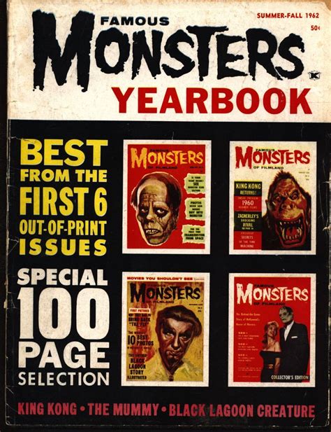 SIGNED FAMOUS MONSTERS of Filmland 1962 #1 Yearbook Inscribed Autographed by Forrest J Ackerman ...