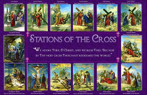 Printable 14 Stations Of The Cross Pictures And Prayers - Printable Words Worksheets