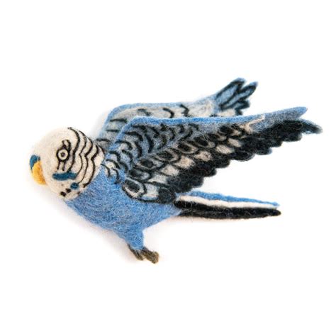 Flying Blue Budgie Trio By Sew Heart Felt