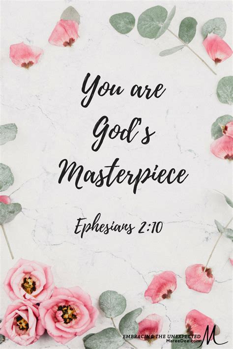 Remember, You are God’s masterpiece. #mareedee #embracingtheunexpected #God #peoplematter # ...