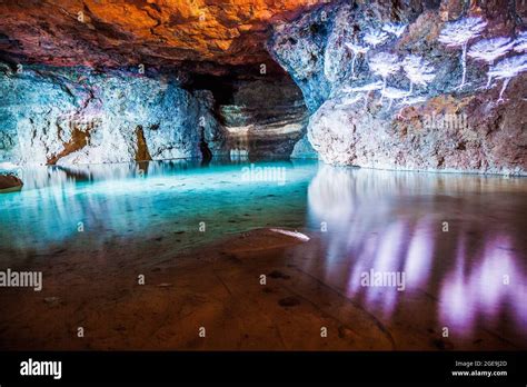 Clearwell Caves in the Forest of Dean in Gloucestershire Stock Photo ...