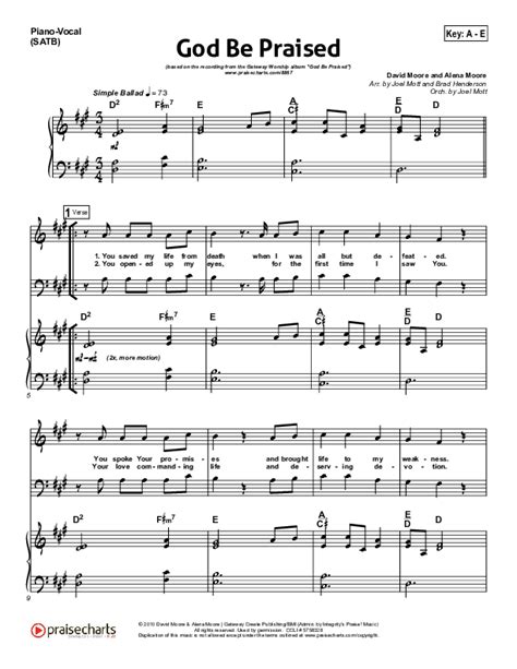 God Be Praised Sheet Music PDF (Gateway Worship) - PraiseCharts