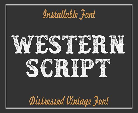 Western Font Vector - Etsy Ireland